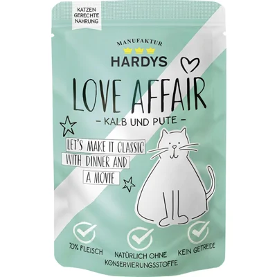 Hardys Love Affair kalf en kalkoen natvoer kat (zakjes) 12 x 100 g