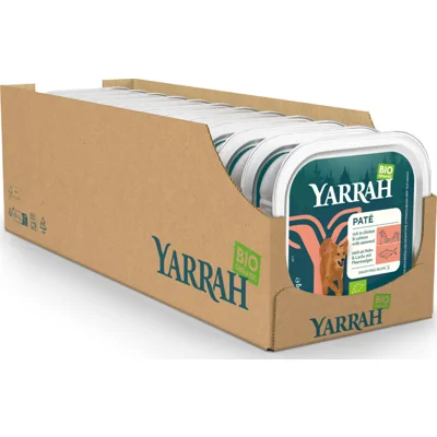 12x Yarrah Bio Hondenvoer Paté Kip&Zalm 150 gr