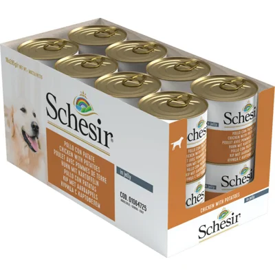 16x Schesir Hondenvoer Kip Aardappel in Gelei 285 gr