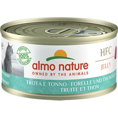 48x Almo Nature HFC Jelly Kattenvoer Nat Forel&Tonijn 70 gr
