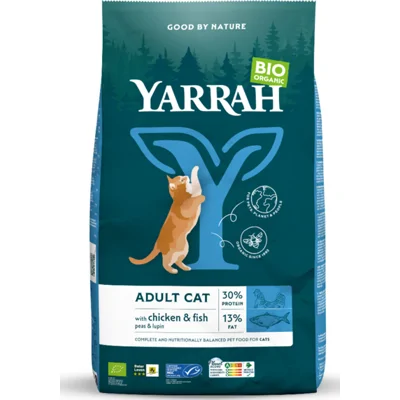 6x Yarrah Bio Kattenvoer Adult Vis 800 gr