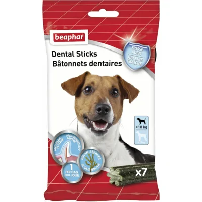 12x Beaphar Dental Sticks voor Honden S 7 stuks