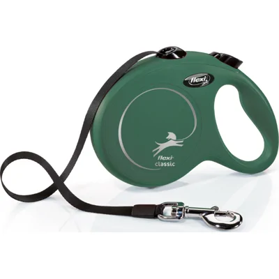 Flexi Rollijn New Classic - Tape Leash - Olijfgroen - S