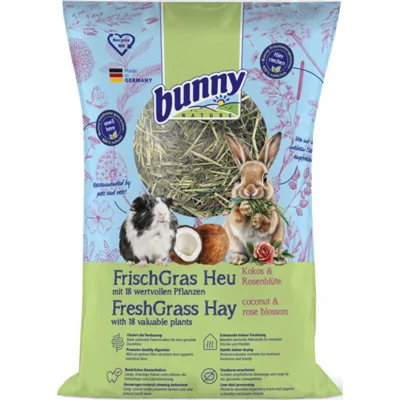 Bunny Nature Knaagdiervoer Vers Gras Hooi Kokos&Rozenbloesem 500 gr