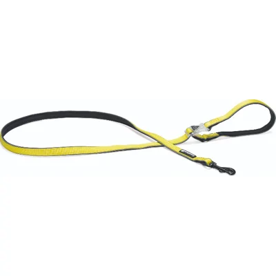 Beeztees safety gear Parinca Premium LED Nylon hondenriem geel 150x2,5cm