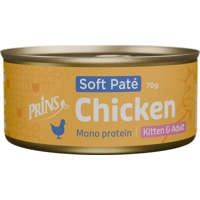 Prins Soft Paté Kitten en Adult kip natvoer kat 24 x 70 g