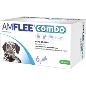 Amflee Combo Spot-On 268 mg hond L 20 - 40 kg 2 x 3 pipetten
