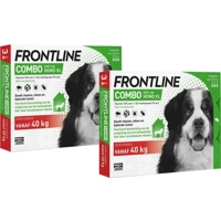 2x Frontline Combo Spot On Anti Vlooien en Teken Druppels Hond XL 3 pipetten