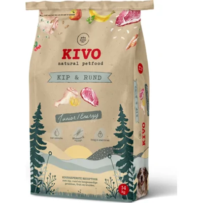 Kivo Kip&Rund Junior/Energy Glutenvrij 14 kg