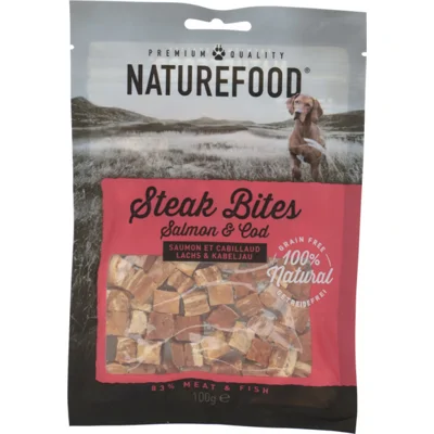 Rosewood Naturefood Steak Bites Zalm&Koolvis 100 gr