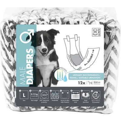 M-Pets Hondenluiers Reu - L - 650 × 200mm - 12 stuks