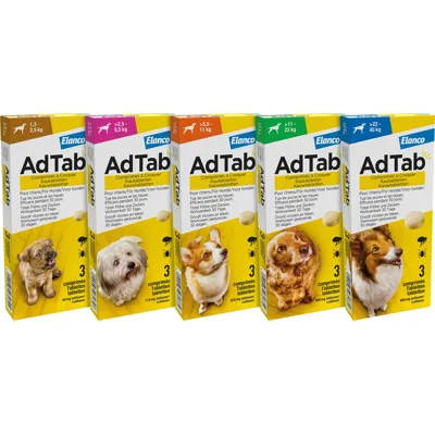 AdTab Hond - 450 mg - 3 tabletten + Gratis Foldable Bowl