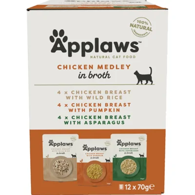 Applaws Cat - Chicken in Broth Multipack - 12 x 70 g