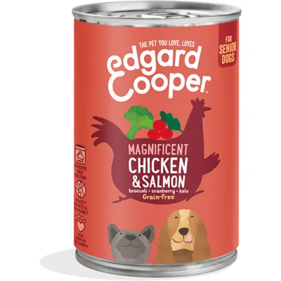Edgard & Cooper Kip & Zalm Senior hond natvoer blik 400 gram