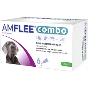 Amflee Combo Spot-On 402 mg hond XL 40+ kg 2 x 3 pipetten