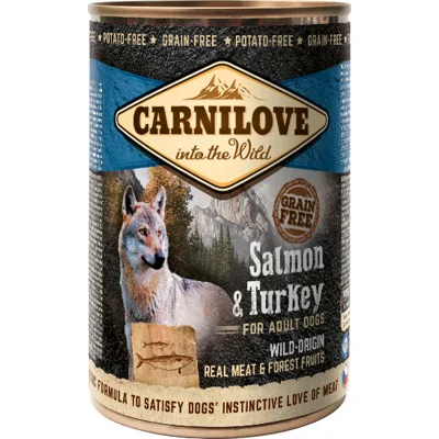 Carnilove zalm & kalkoen natvoer hond (blik) 12 x 400 g