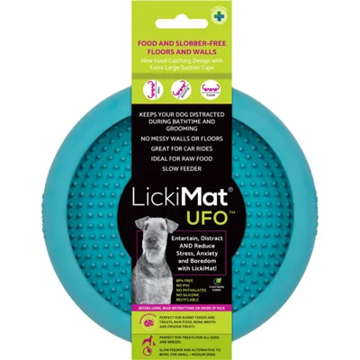 Lickimat likmat UFO turquoise voor de hond (18×3 cm) Per stuk