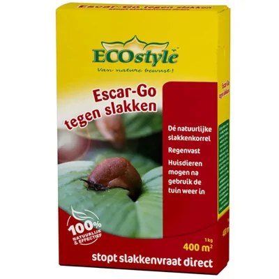 Escar-Go Tegen Slakken, 1kg - Veilig voor kinderen en huisdieren - Regenvast - Natuurlijke slakkenkorrels