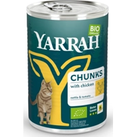 12x Yarrah Bio Kattenvoer Chunks Kip 405 gr