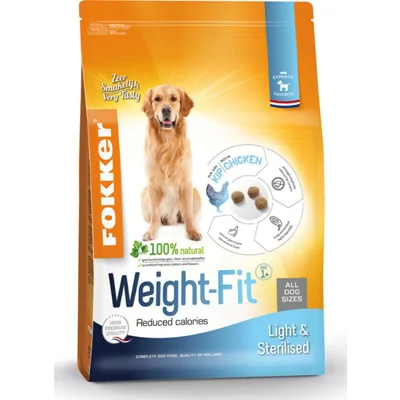 3x Fokker Weight-Fit Hondenvoer 2,5 kg