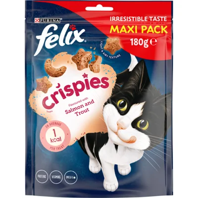 5x Felix Crispies Maxipack Zalm - Forel 180 gr