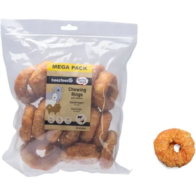 Beeztees Culinair Kauwring met Kip - 7,5 cm - 15 stuks