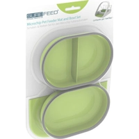 SureFeed Set van matje, enkel-/ gedeeld bakje - Groen
