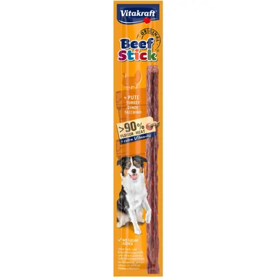 Vitakraft Beef Stick Original Kalkoen - 10 stuks