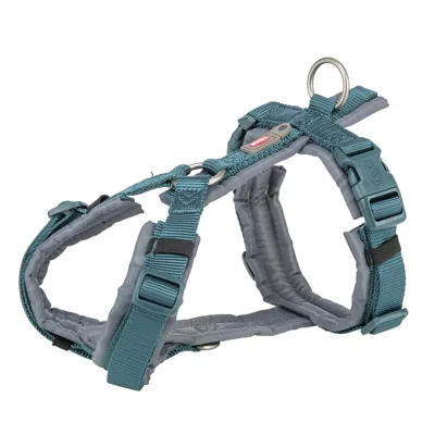 Trixie Premium Trekking Hondentuig - petrol/grafiet - M–L