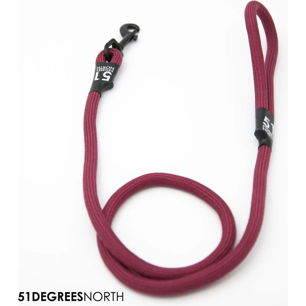 51 Degrees North - Wanderful - Leash - Rope - Burgundy - 120 cm x 12,5 mm