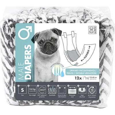 M-Pets Hondenluiers Reu - S - 425 × 175mm - 12 stuks