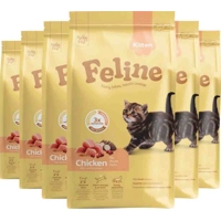 6x HobbyFirst Feline Kattenvoer Droog Kitten 1,5 kg