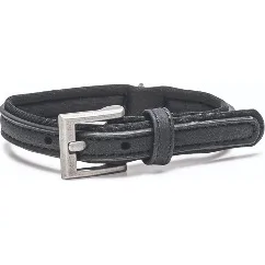 Beeztees Balacron Ax kunstleer zwart halsband hond 24-30cm x 10mm