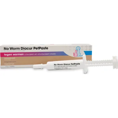 No Worm Diacur PetPaste tegen wormen hond en kat 1 stuk