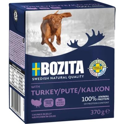 Bozita Naturals met kalkoen natvoer hond 12 x 370 g