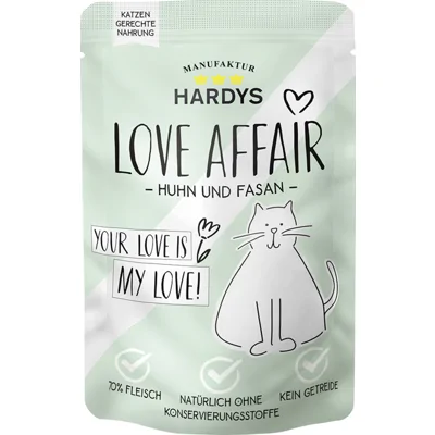 Hardys Love Affair kip met fazant natvoer kat (zakjes) 12 x 100 g