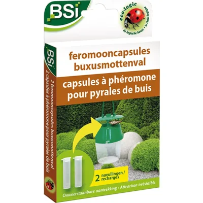 2 Feromonen Voor De Buxusmottenval - Werkt 3 maanden - Bereik van 200m2 - Eenvoudig te plaatsen