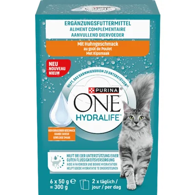 Purina ONE Hydralife Kattenvoer Nat Adult Pouch Kip 6 x 50 gr