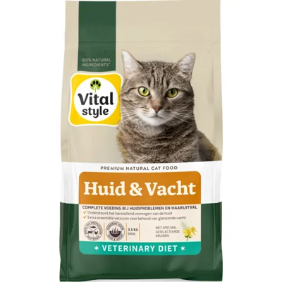 Vitalstyle Huid&Vacht Kattenvoer 3,5 kg