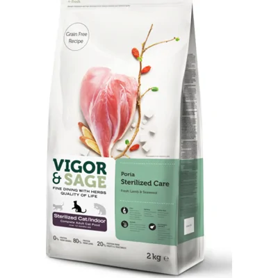 Vigor&Sage Kattenvoer Droog Adult Sterilized Care Poria 2 kg
