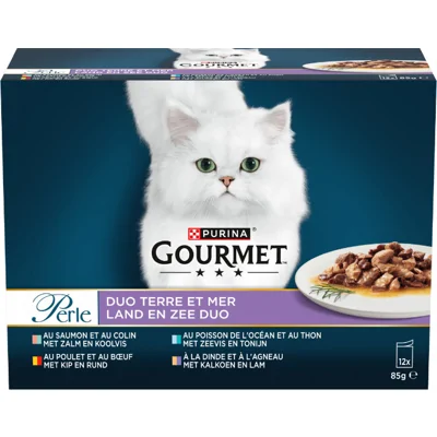 Gourmet Perle Duo Land & Zee kattenvoer 12x85 gr