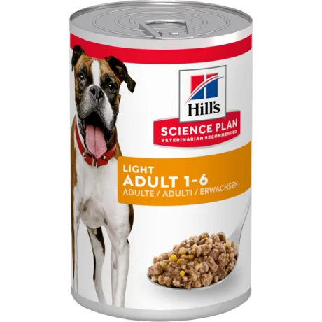 Hill's Science Plan Adult Light Hond natvoer 12x370gr