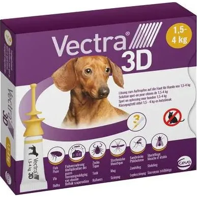 Vectra 3D 3 pipetten voor kleine honden (1,5-4 kg)