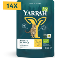 Yarrah Biologische filets met kip in saus 14 x 85 gram