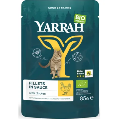 Yarrah Biologische filets met kip in saus 14 x 85 gram