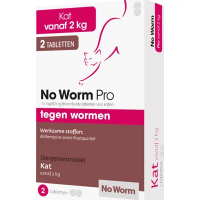 No Worm Pro Kat 2 tabletten