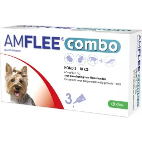 Amflee Combo Spot-On 67 mg hond S 2 - 10 kg 2 x 3 pipetten