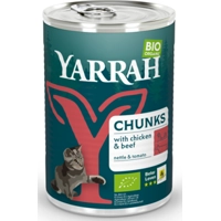 12x Yarrah Bio Kattenvoer Chunks Kip&Rund 405 gr