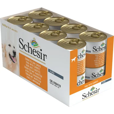16x Schesir Hondenvoer Tonijn Wortel in Gelei 285 gr