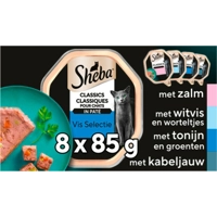 4x Sheba Adult Kattenvoer Classic Paté Natvoer Vis Kuipjes 8 x 85 gr product name